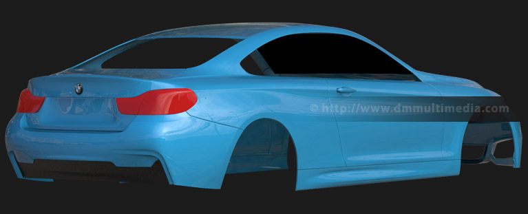 BMW F32 4 Series Coupe - test reflective render rear view