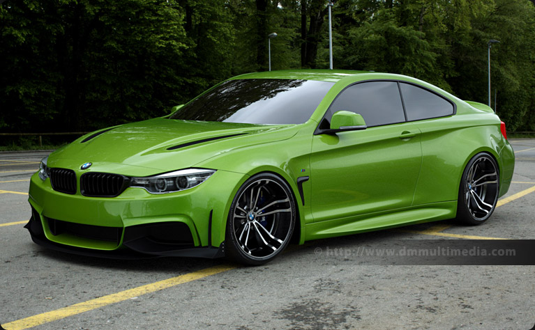 BMW F32 4 Series Coupe Wide Body in Java Green