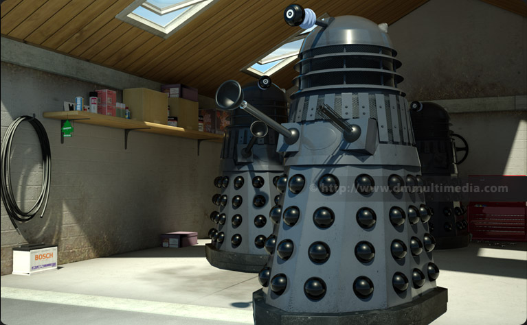 Genesis Daleks come out from the garage