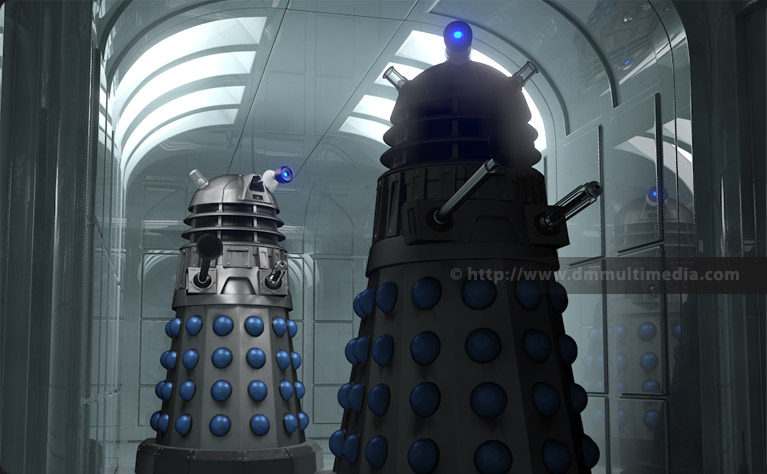 New Series Daleks in an SF corridor