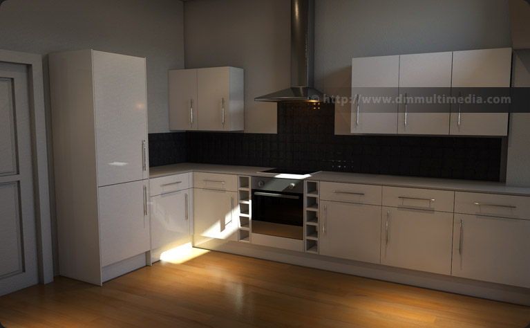 Interior view of the Edwardian House proposed extension exploring kitchen design and natural lighting at 9am