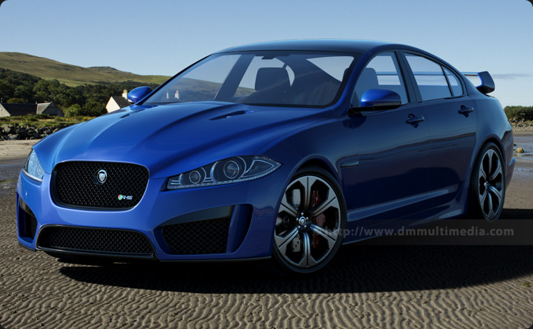 Test render of the Jaguar XFR-S in Blue
