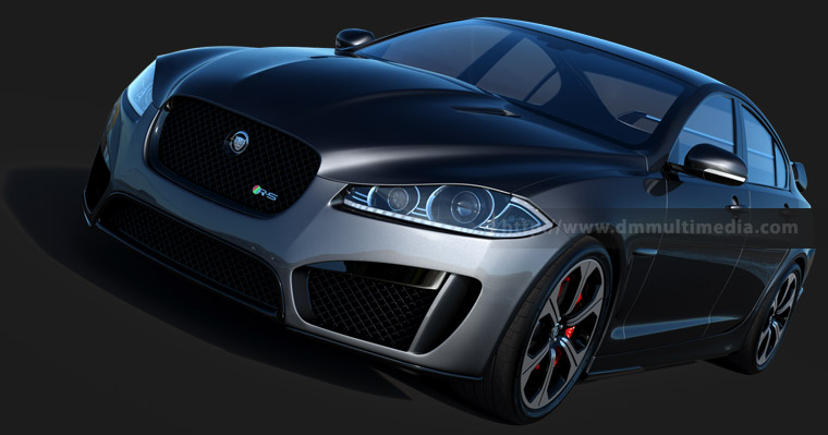 Jaguar XFR-S 3D Mdel in Graphite Grey Metallic