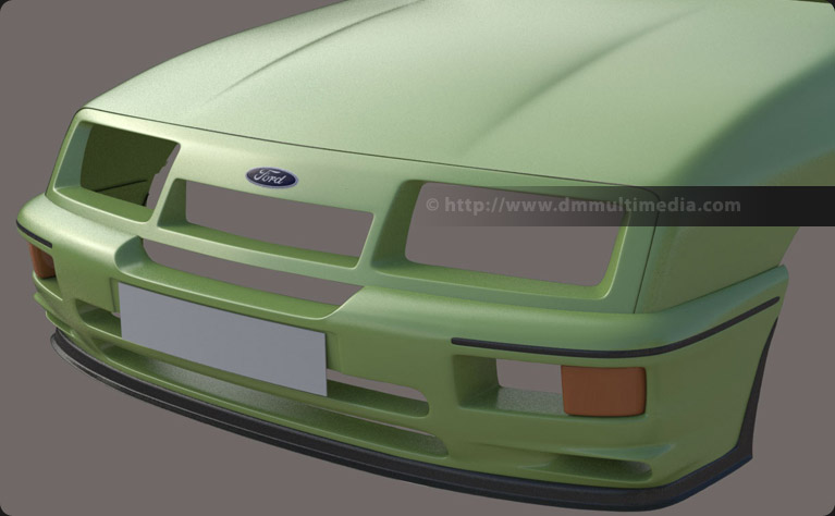 Ford Sierra Cosworth RS500 - Refining the front grill with Cosworth intake