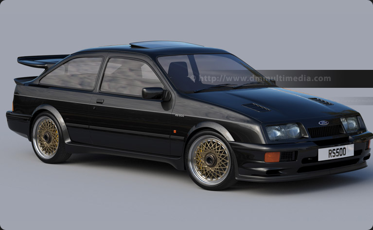 Ford Sierra Cosworth RS500 - Continued refining, adjusted rear spoiler and sunroof added