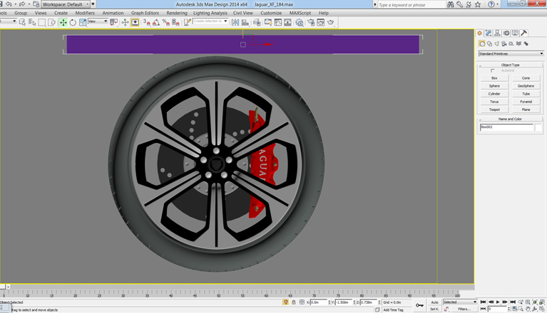 Create a simple box with approx the same height as your tyre sidewall