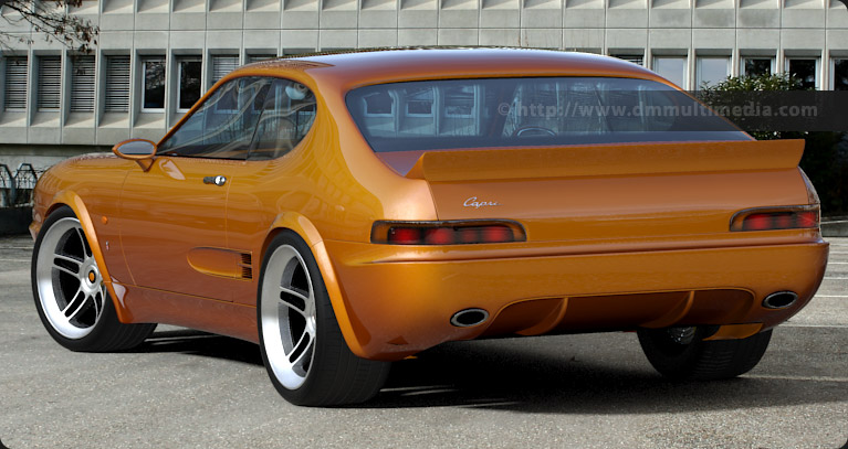 Ford Capri MK IV rare rear view, on standard alloys