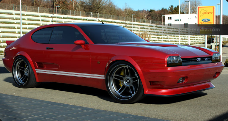 Ford Capri MK IV in Red with standard arches