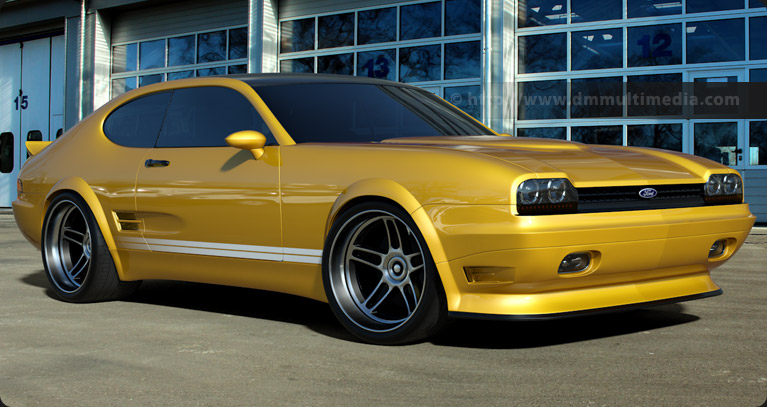 Ford Capri MK IV in Yellow with standard arches