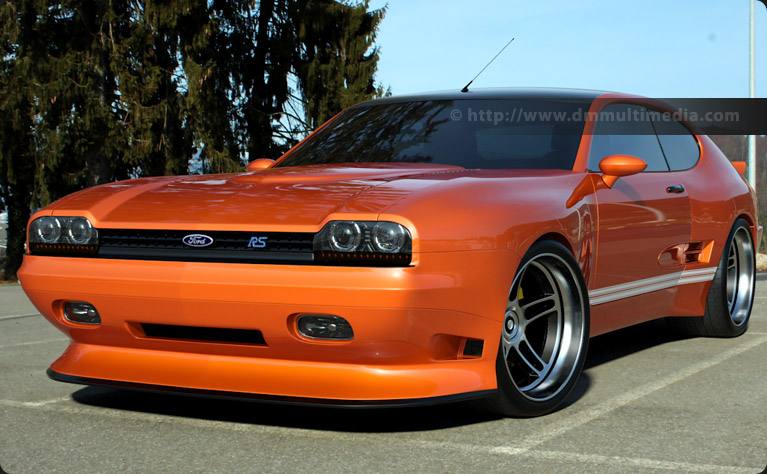 Ford Capri MK IV in Orange with white stripes