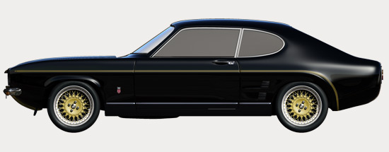 Capri RS3100 - Side Profile Black