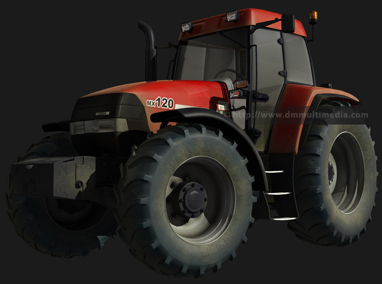 Case MX120 Maxxum Tractor 3D model