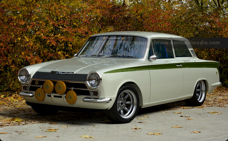 Lotus Cortina in the autumn sun