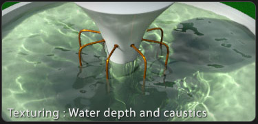 Mental Ray arch&design water depth and caustics 3DS Max Tutorial