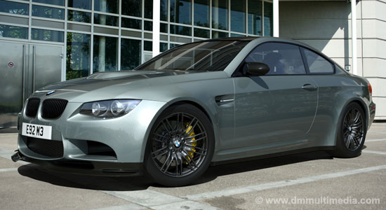 BMW E92 M3 with 18 Alloys and custom spoiler and sills