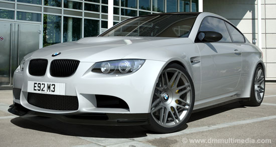BMW E92 M3 white with 20 Alloys