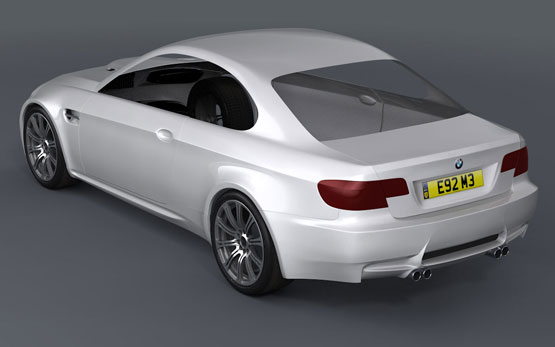 BMW E92 M3 with 19 Alloys and basic lights rear view