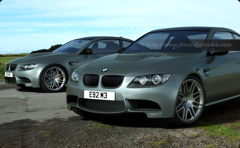 BMW E92 M3 in metallic yellow, with 20" Alloys