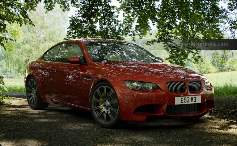 BMW E92 M3 in the woods