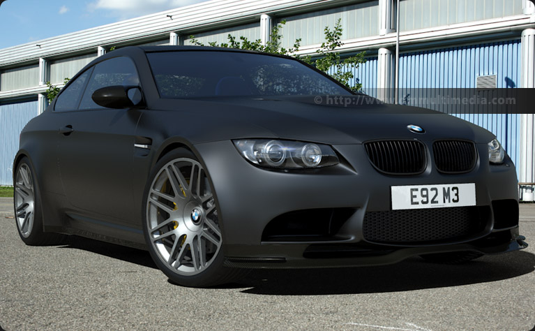 BMW E92 M3 in Matte Black Wrap