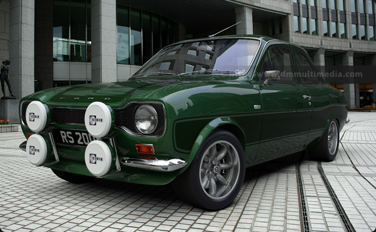 Escort MK1 RS2000 in Modena Green with Dark Green Stripes on 15" Minilites