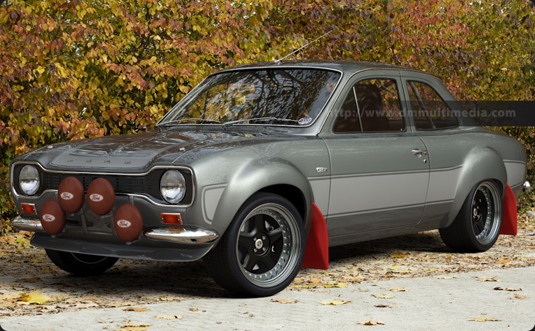 Escort MK1 Big WIng in Silver with Light Grey Stripes