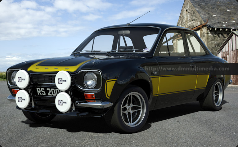 Escort MK1 Big WIng in Silver with Light Grey Stripes