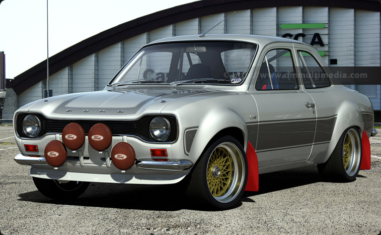 Escort MK1 RS2000 in Diamond White with Light Grey Stripes and 10" BBS Split Rims