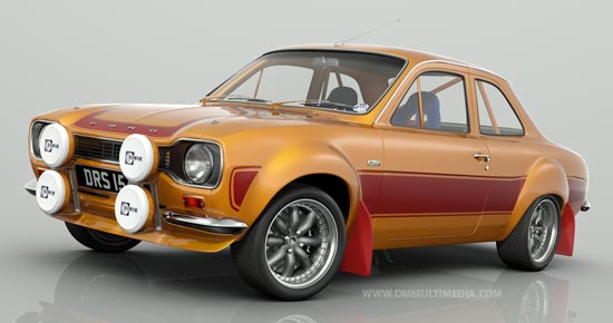 MK1 Escort RS2000 in Electric Orange with Red stripes