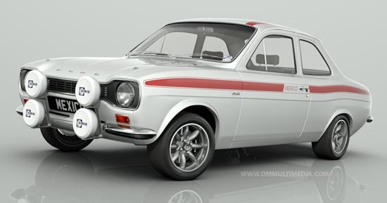 Escort MK1 Mexico in White with Red stripes