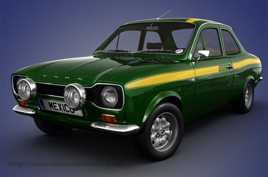 Escort Mk1 Mexico with correct 1600GT Badges in British Racing Green and