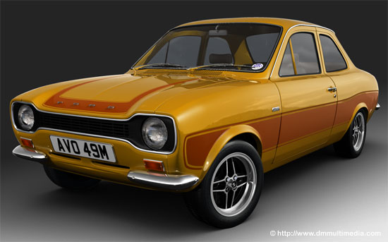 Escort MK1 RS2000 with nonstandard signal orange with contrasting dark