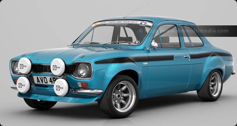 Escort MK1 Bigwing in Blue, with Black Mexico stripes