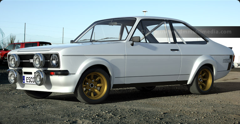 Escort MK2 RS Mexico, 7" Gold Minilites