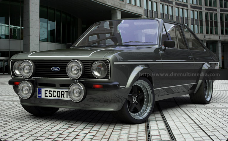 Escort MK2 Mexico with Forest Arches in Silver with white pinstripes
