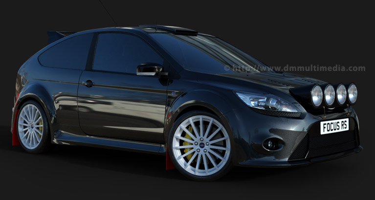 Ford Focus MK2 in Sparkling Graphite Metallic, Rally Spec : Spotlights Pod, Roof Vent