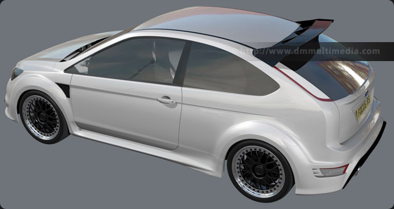 Ford Focus MK2 RS in White - test render