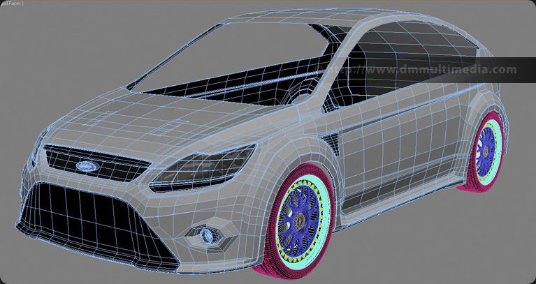 Ford Focus MK2 RS - mesh development