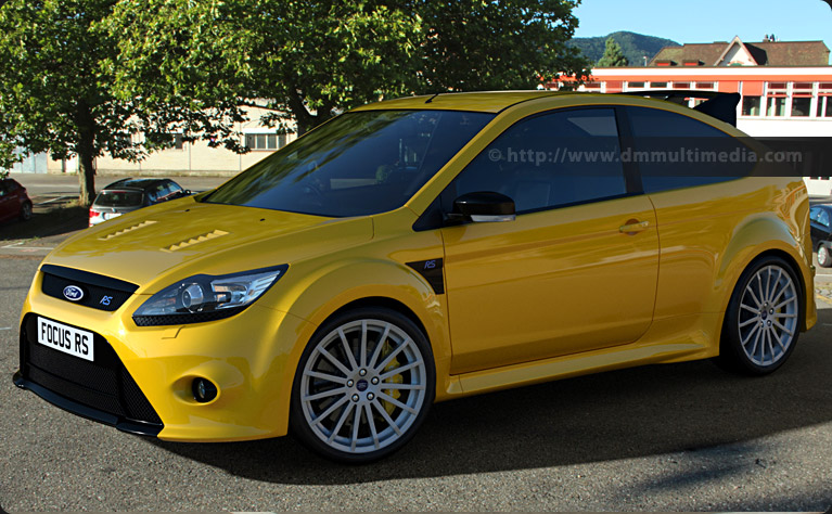 Ford Focus MK2 RS bright yellow