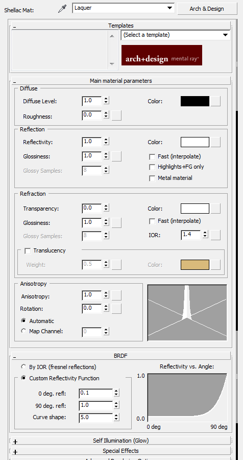 Topcoat/Laquer for the Silver Metallic Paint - Standard Arch & Design Mental Ray Material