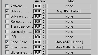 Add to Specular level and Specular colour