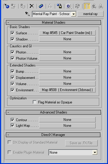 Mental Ray Car Paint setup