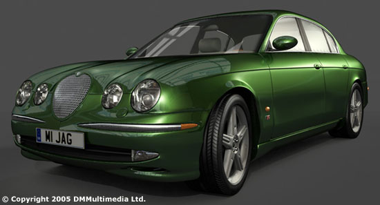 Jaguar S-Type model in Jaguar Racing Green