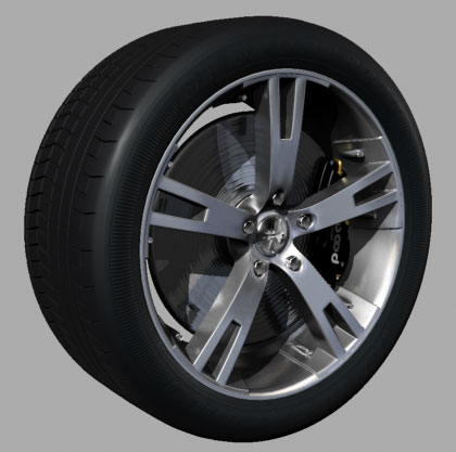 Contemporary style alloy wheel