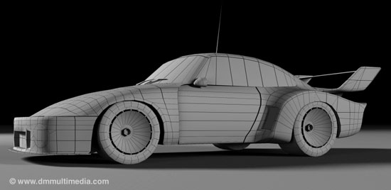 Porsche 935 wireframe