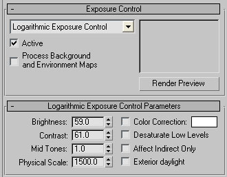 Log Exposure setup