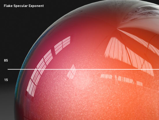 MR Car Paint Flake Specular Exponent