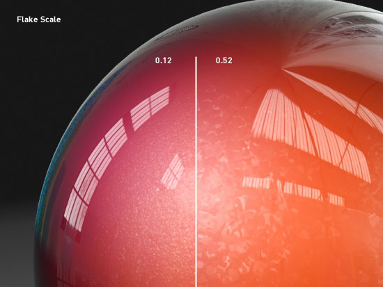 Mental Ray Flake Scale