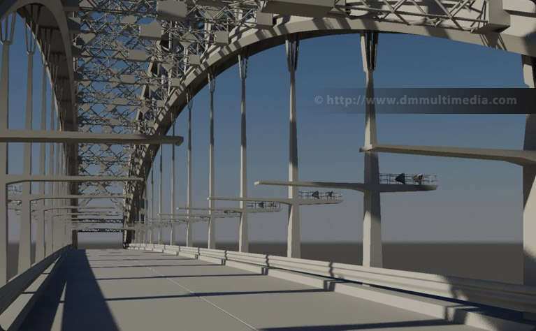 Free 3ds Max model Sydney-style bridge