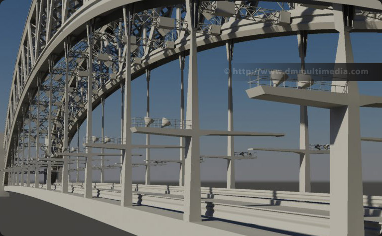 Free 3ds Max model Sydney-style bridge